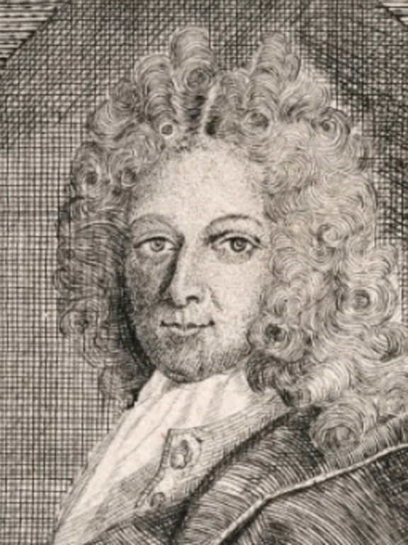 Kupferstich Christian Friedrich Richter Kupferstich von F.A., um 1700. Halle, Franckesche Stiftungen: Porträtsammlung B 4318